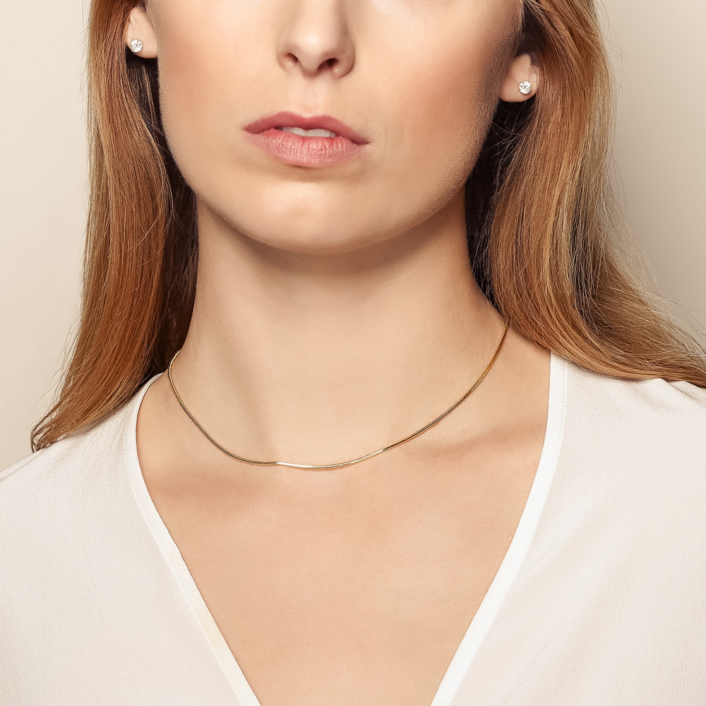 Yellow Gold 1.4 mm Snake Chain, 16