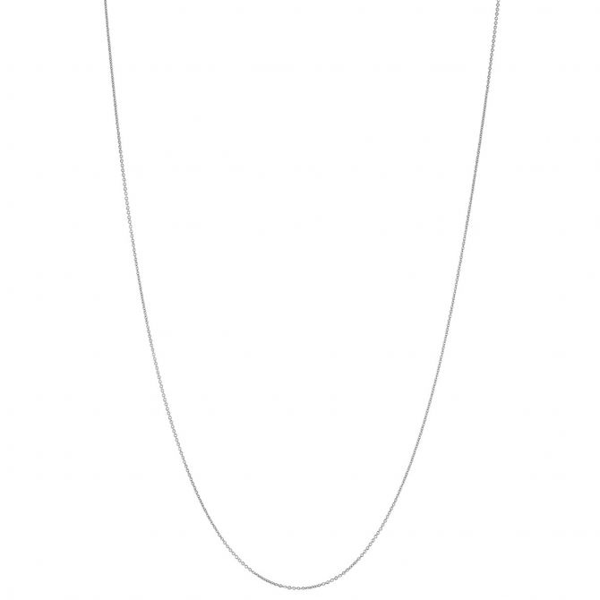 White Gold .9 mm Cable Chain, 20"