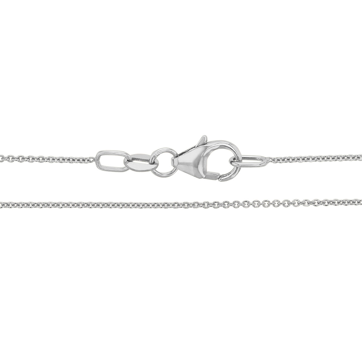 White Gold .9 mm Cable Chain, 20