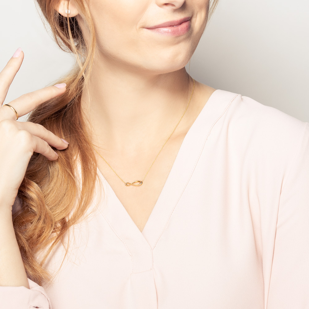 Yellow Gold Horizontal Cypress Pendant