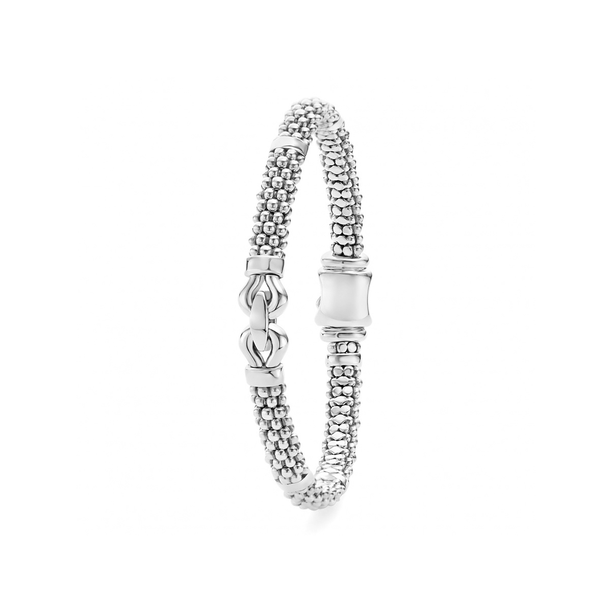 LAGOS Sterling Silver Derby Caviar Beaded Bracelet, 7