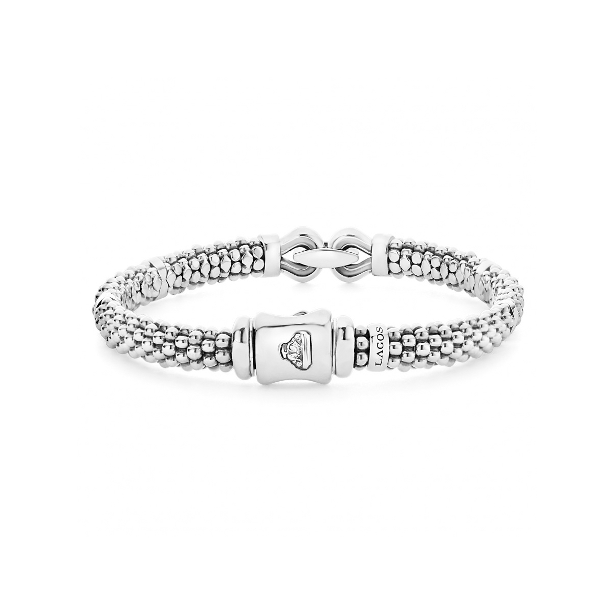 LAGOS Sterling Silver Derby Caviar Beaded Bracelet, 7