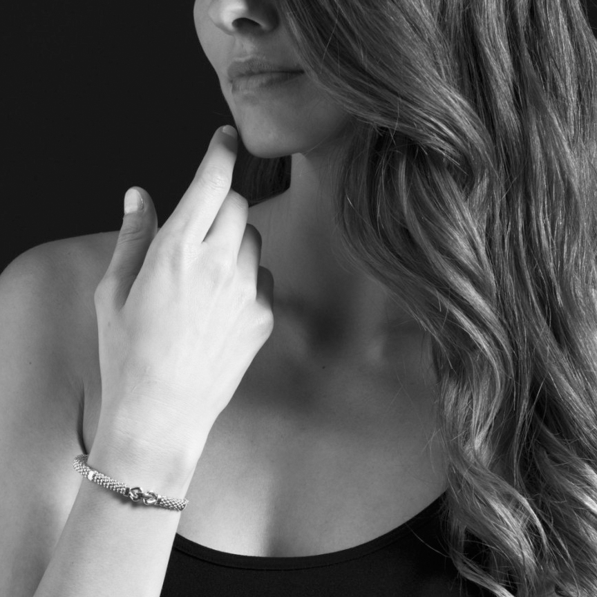 LAGOS Sterling Silver Derby Caviar Beaded Bracelet, 7