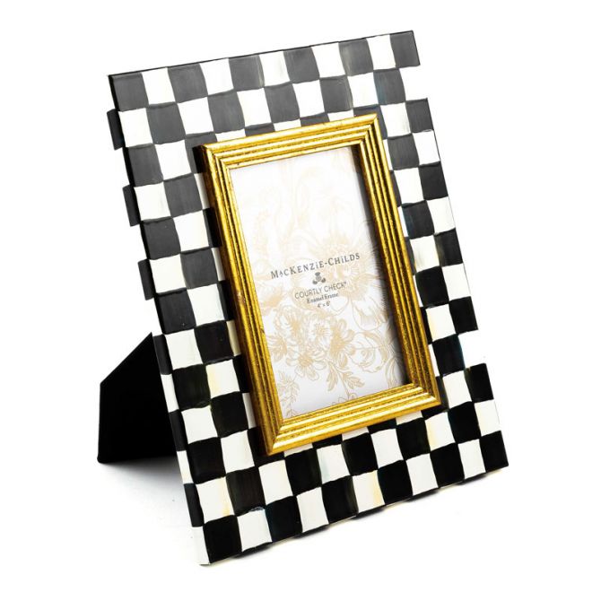 MacKenzie-Childs Courtly Check Enamel Frame, 4x6