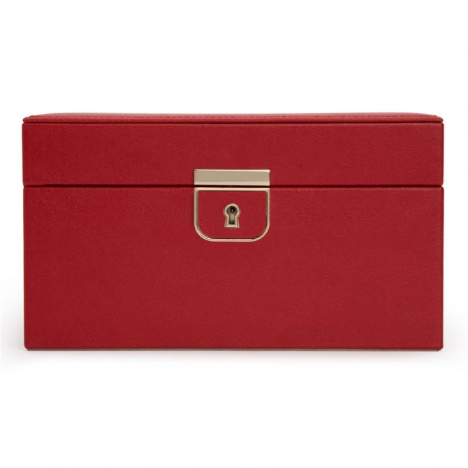 WOLF Palermo Small Jewelry Box, Red