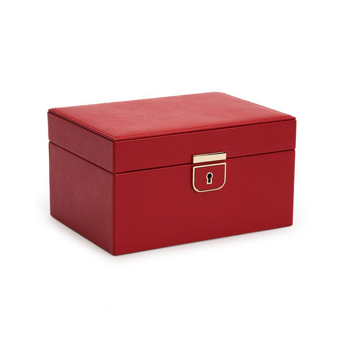 WOLF Palermo Small Jewelry Box, Red