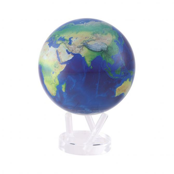 Mova Natural Earth Globe with Acrylic Base, 8.5"