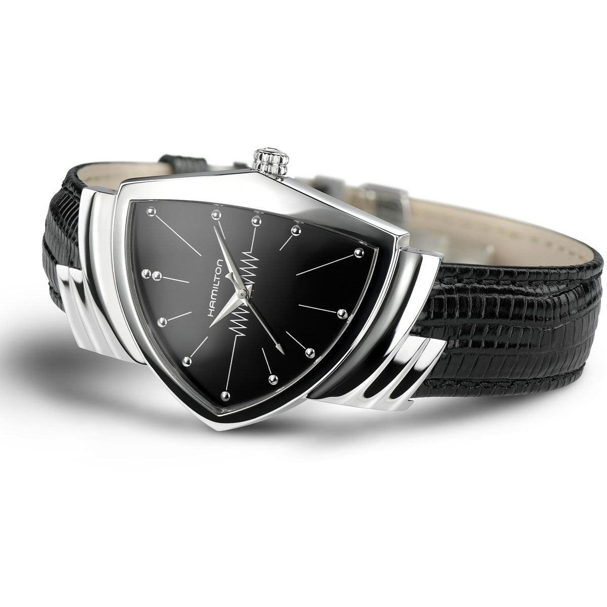 Hamilton Ventura Quartz 32.3mm x 50.3mm Women's Watch, Black Dial