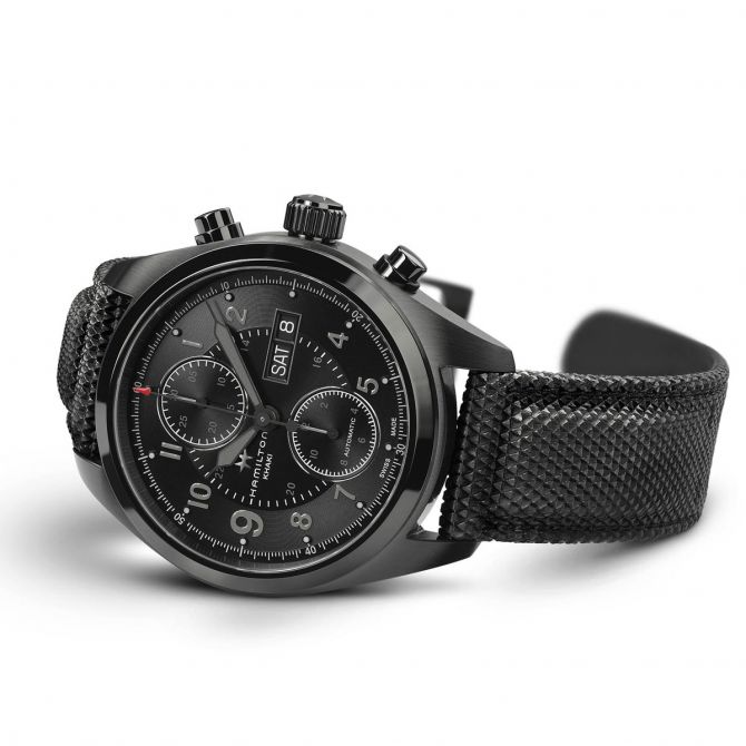 Hamilton Khaki Field Automatic Chronograph 42mm Men's Watch, Black