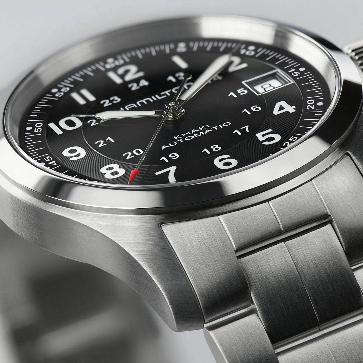 Hamilton Khaki Field Automatic 38mm Men's Watch, Black Dial