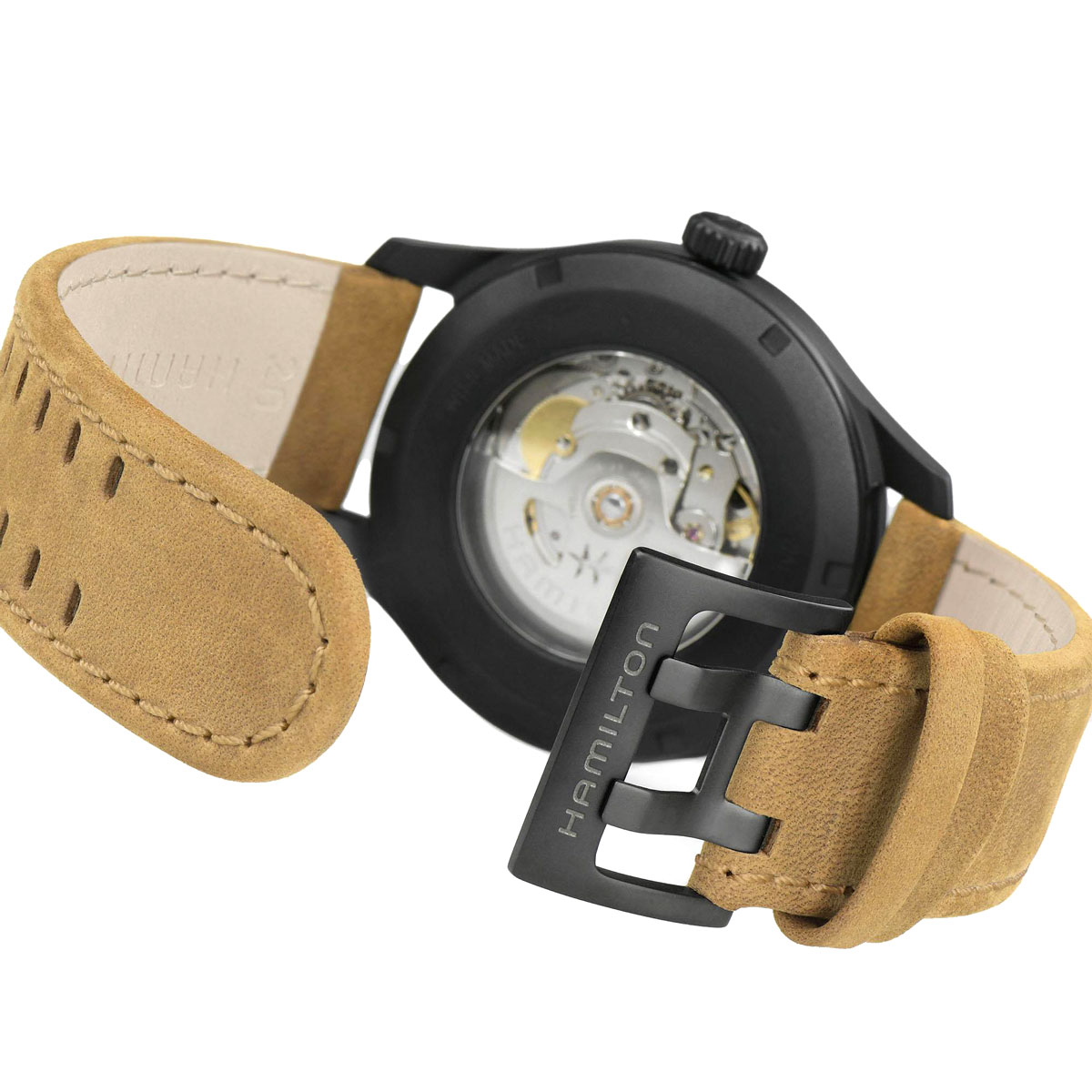 Hamilton Khaki Field Titanium Automatic 42mm Men's Watch, Orange and Black Dial