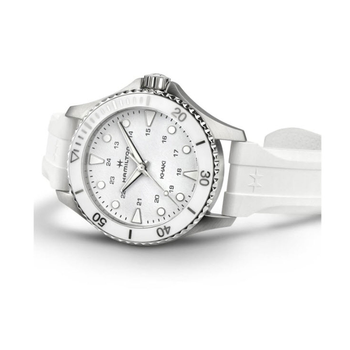 Hamilton Khaki Navy Scuba Quartz 37mm Women's Watch, All White Dial
