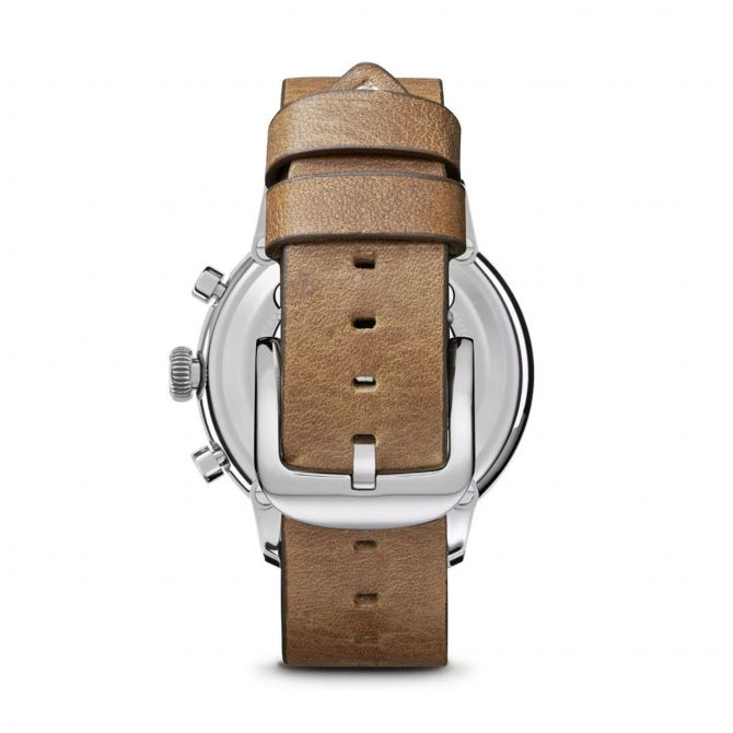 Shinola Traveler 2 Eye Chrono 42mm Watch, British Tan Leather and