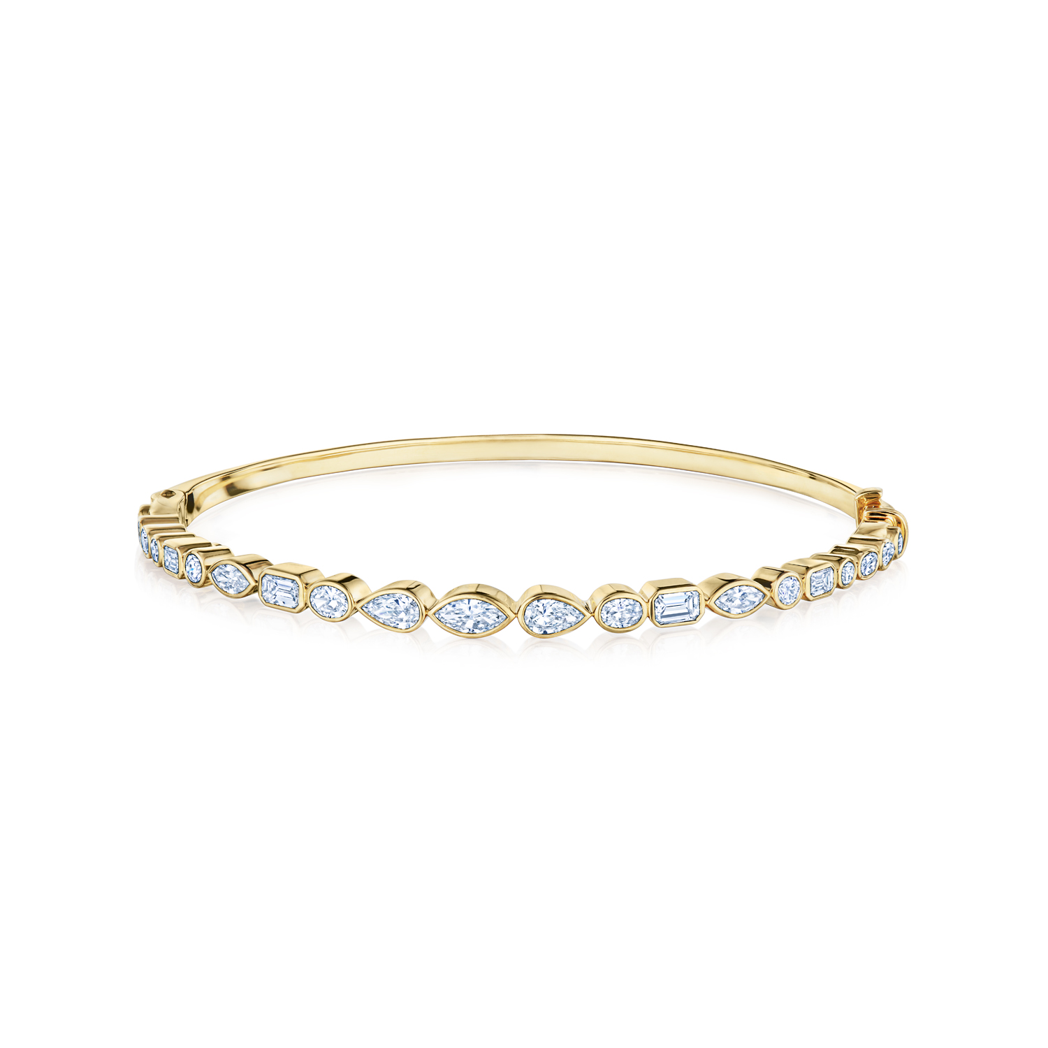 Kwiat Portofino Mixed Shape Diamond Bangle in Yellow Gold