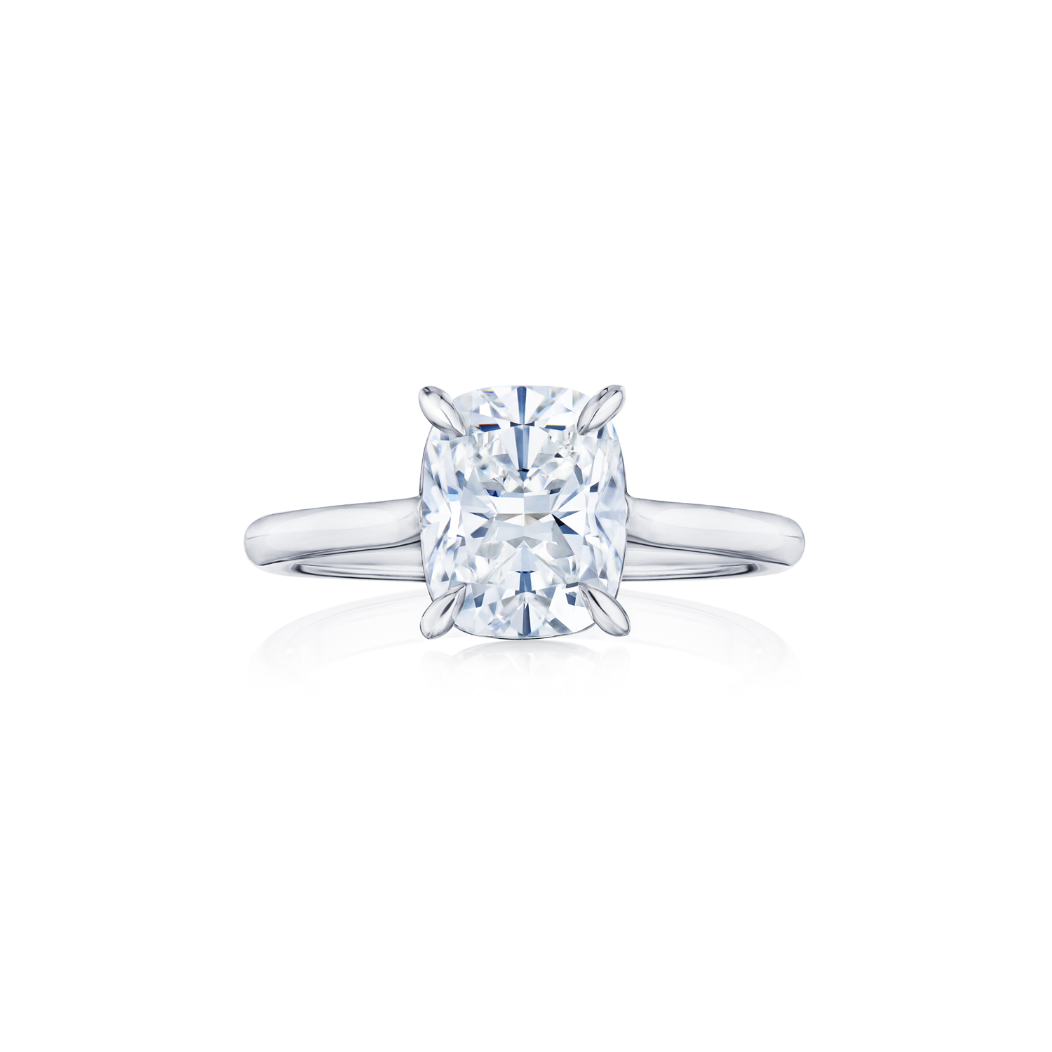 Kwiat Cushion Diamond Solitaire Engagement Ring in Platinum, 3 ct