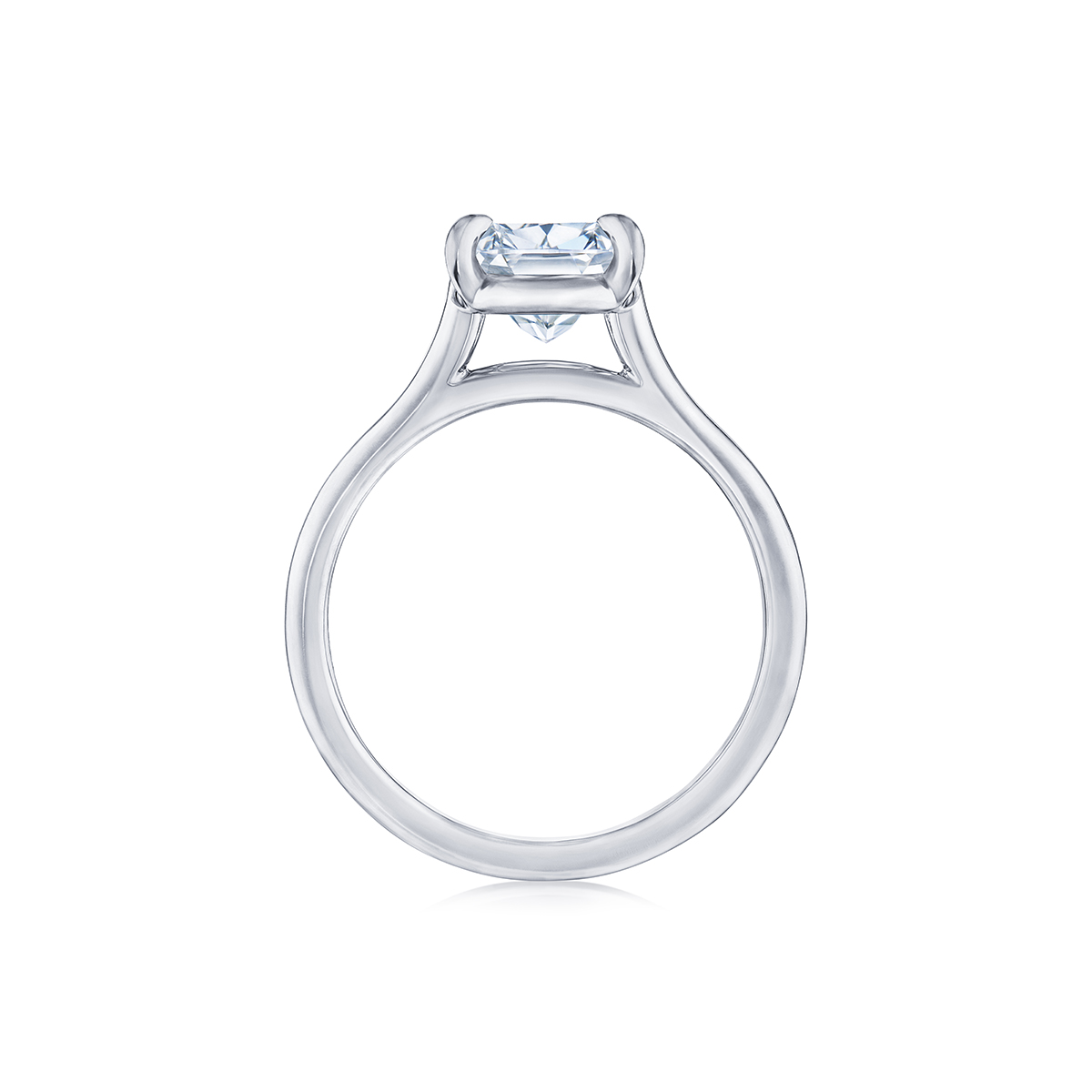 Kwiat Cushion Diamond Solitaire Engagement Ring in Platinum, 3 ct