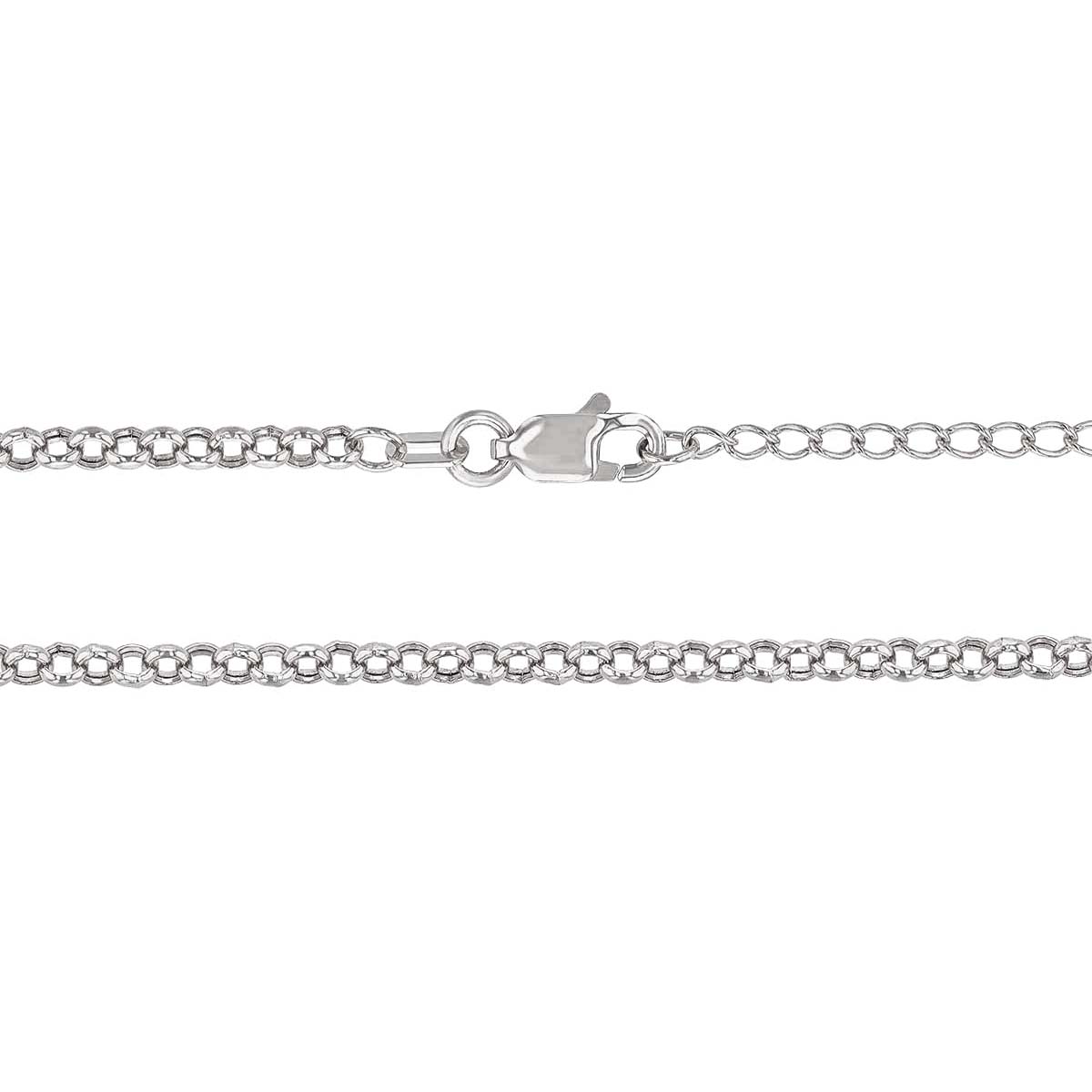 White Gold 2.5 mm Cable Chain, 16