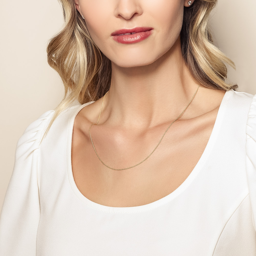 Yellow Gold 1.2 mm Cable Chain, 20