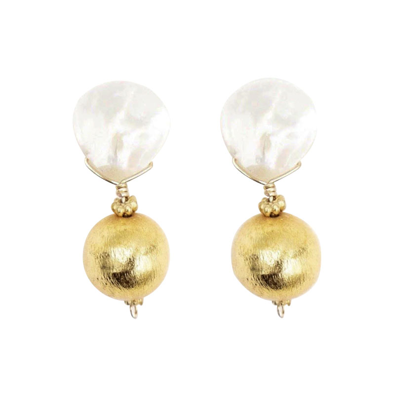 Hazen and Co Claire Earrings, Gold