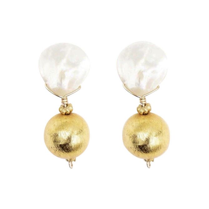 Hazen and Co Claire Earrings, Gold
