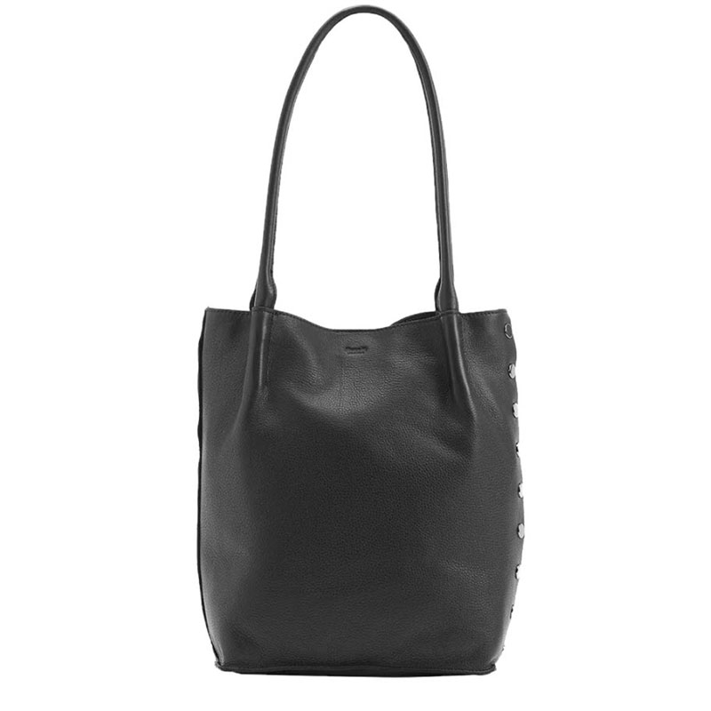 Hammitt Oliver Medium Top Handle Bag, Black with Gunmetal Hardware