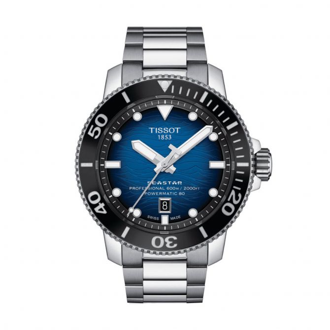 Tissot Seastar 2000 Professional Powermatic 80 46mm Diver Watch, Graded Blue Black Dial