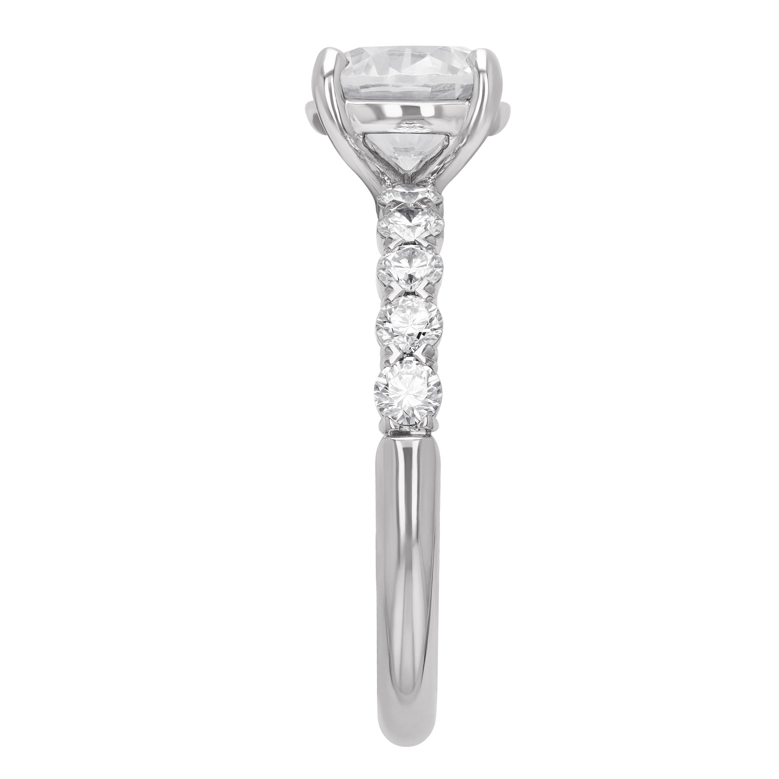 18K Gold Diamond V Prong Engagement Ring Setting