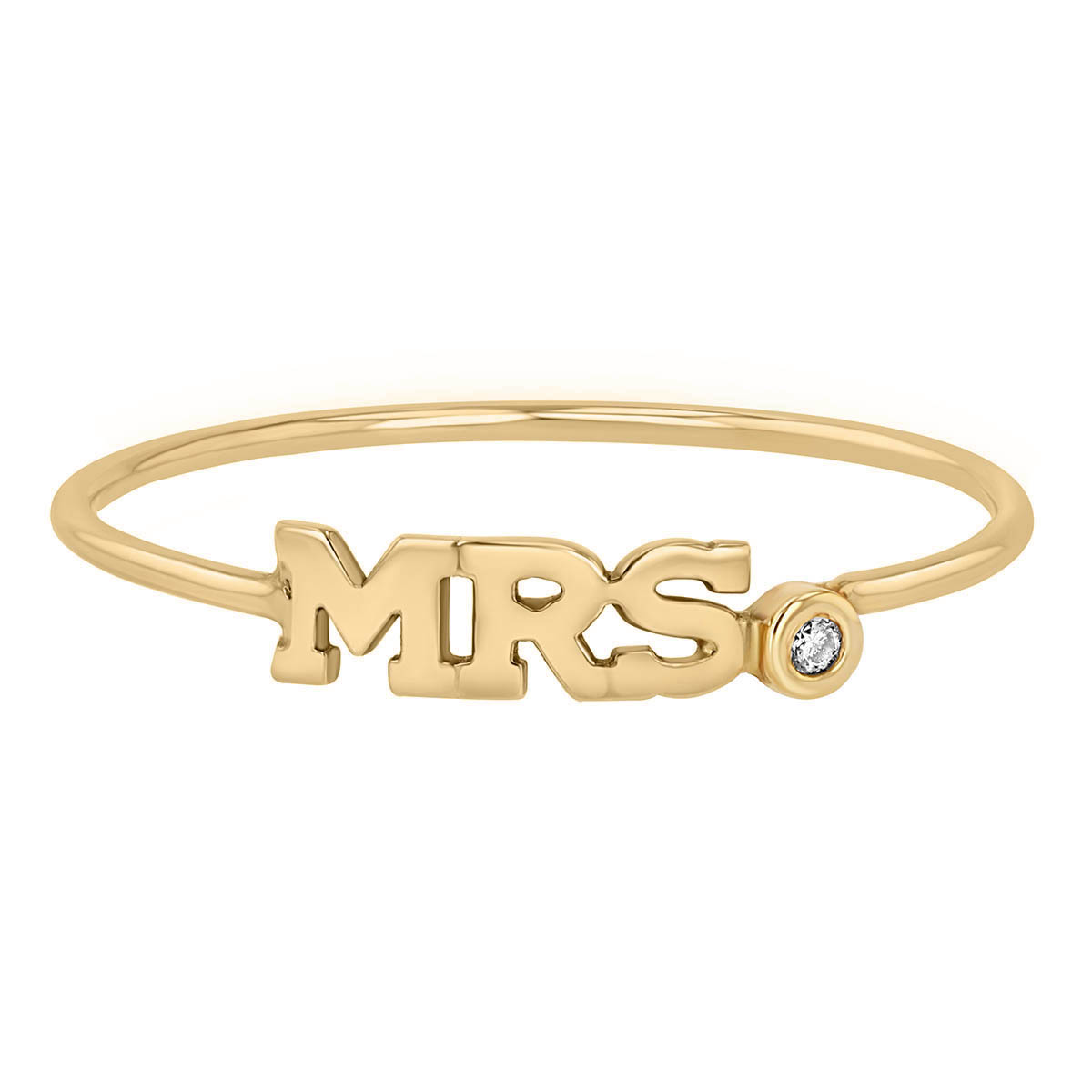 Zoe Chicco Yellow Gold Mrs. Ring with Diamond