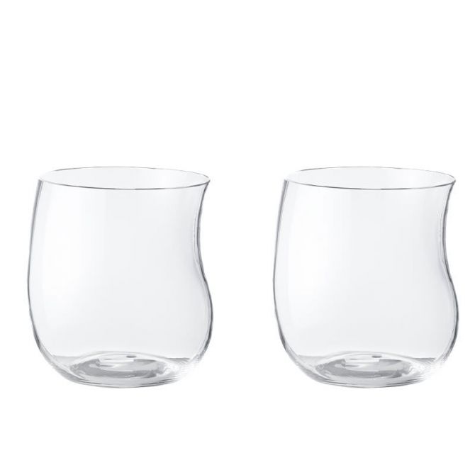 Georg Jensen Cobra Low Tumbler Glass, 2 Piece