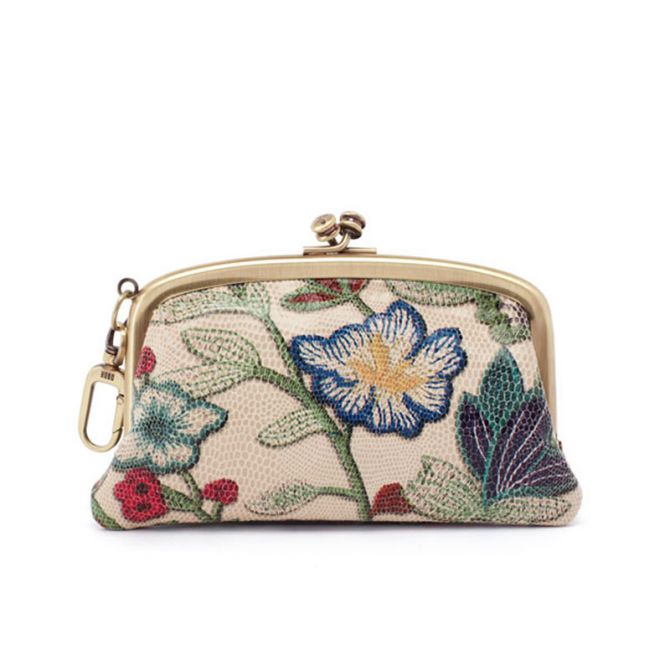 HOBO Cheer GO Frame Pouch, Limited Edition Floral Stitch Print