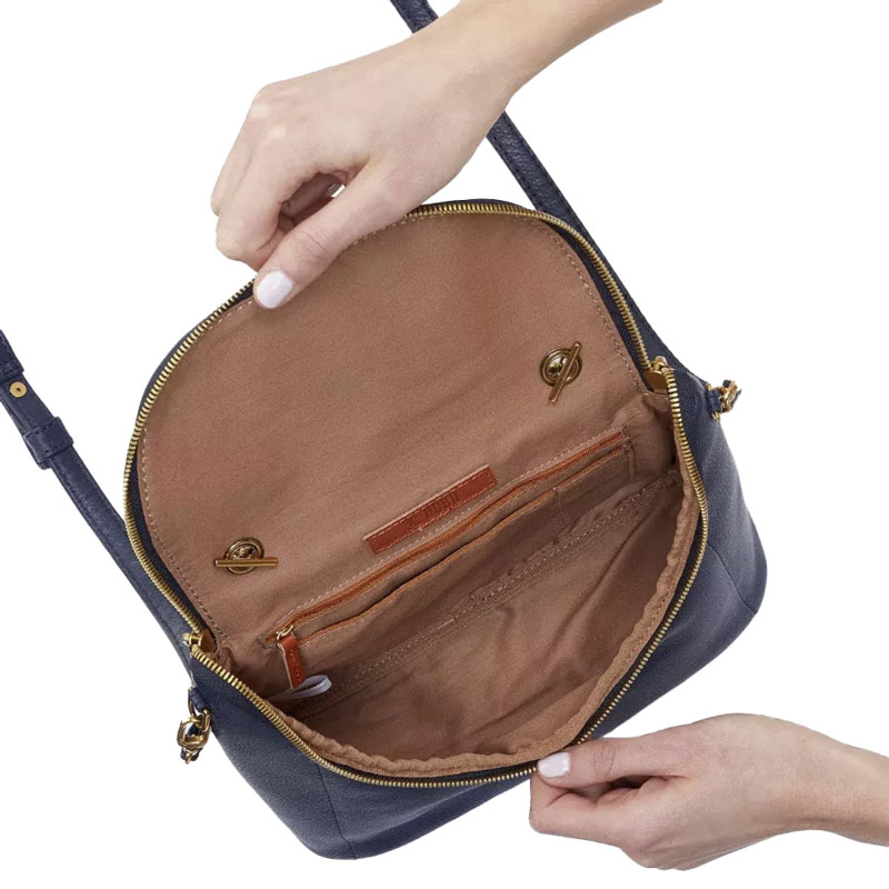 HOBO Fern Satchel, Sapphire Velvet Pebbled Hide