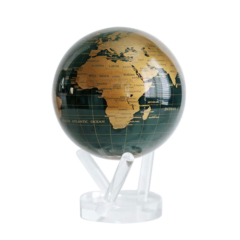 Mova Gold Terrestrial and Dark Green Ocean Globe, 6