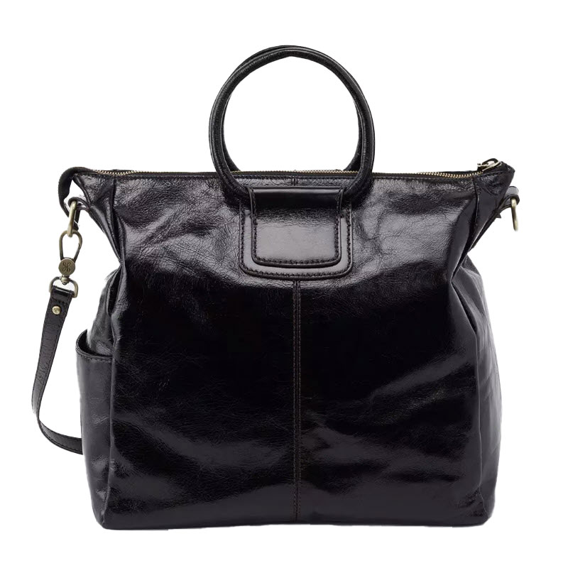 HOBO Sheila Large Satchel, Black Vintage Hide