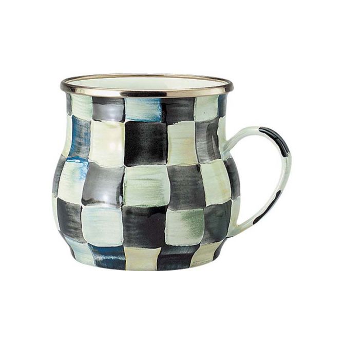 MacKenzie-Childs Courtly Checked Enamelware Mug