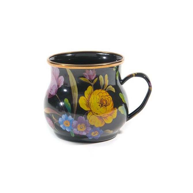 MacKenzie-Childs Flower Market Mug, Black