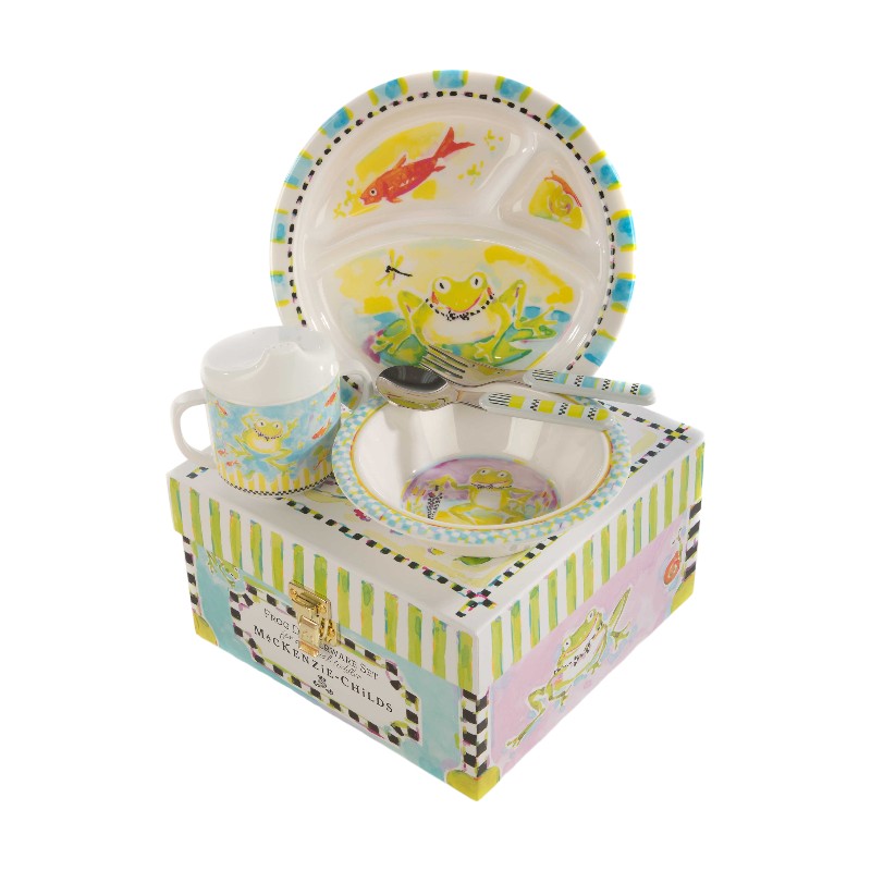 MacKenzie-Childs Frog Toddler's Dinnerware Set