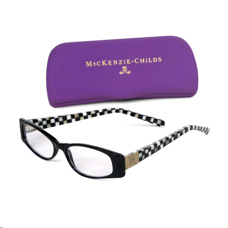MacKenzieChilds Courtly Check Black Reading Glasses, x1.5 99001002