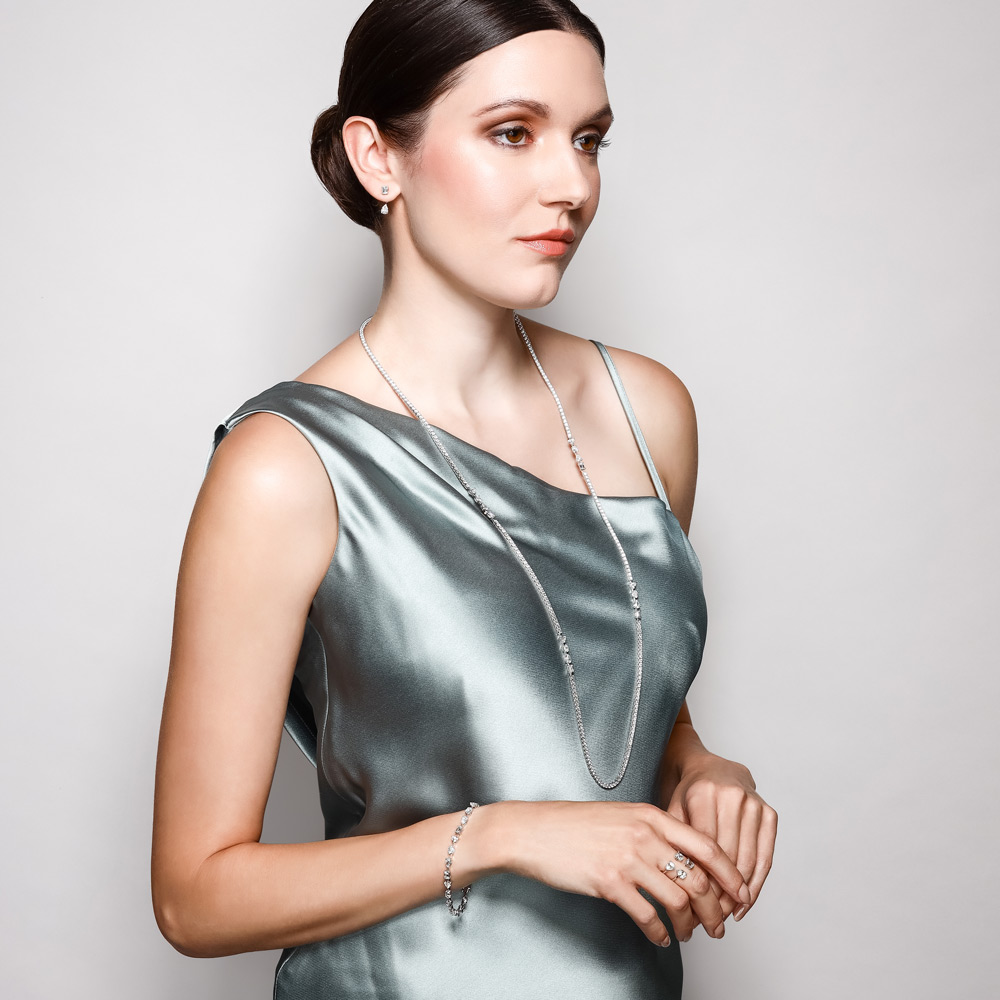 Zydo Hope Diamond Necklace in White Gold, 36