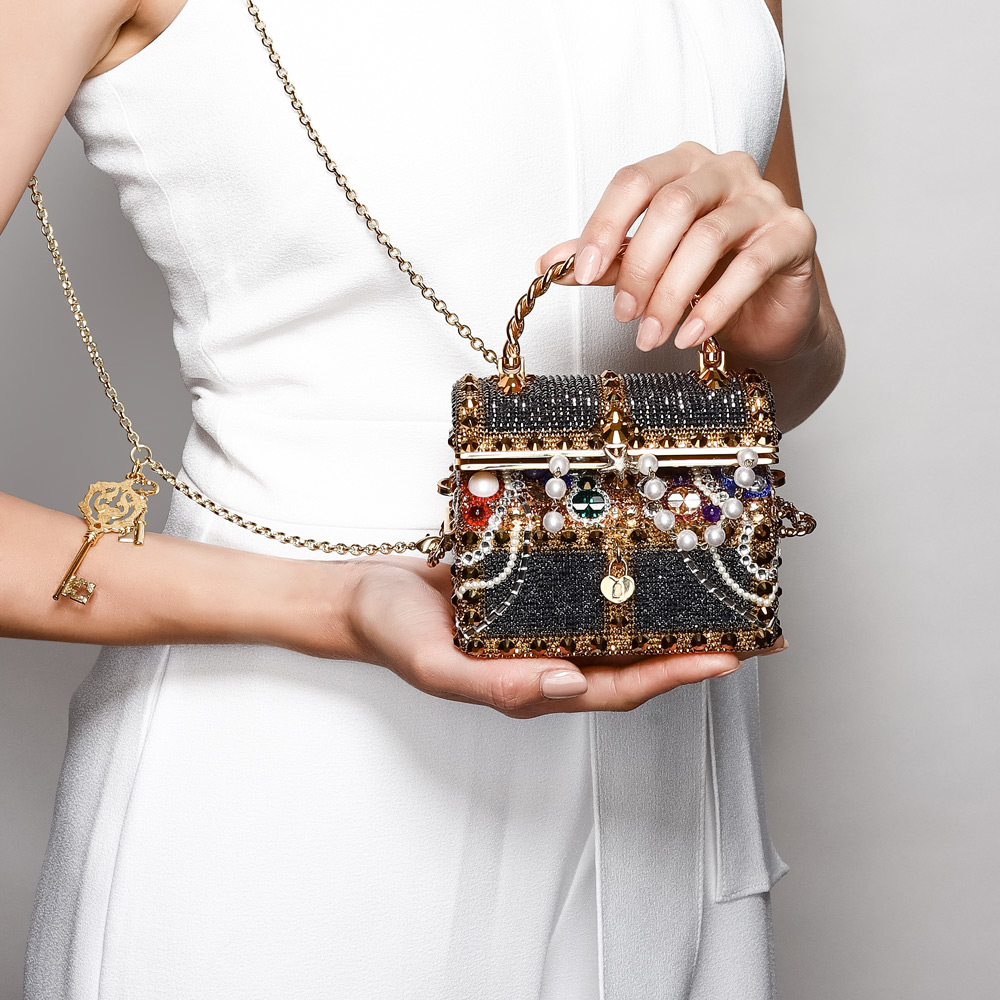 Judith Leiber Sunken Treasure Chest Top Handle Bag