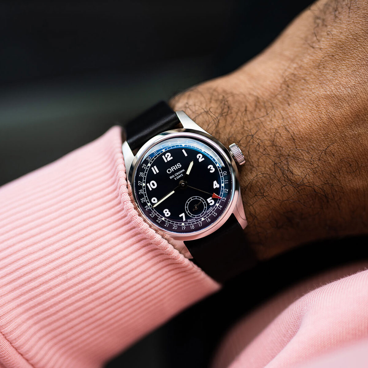 Oris Watches Big Crown Pointer Date Calibre 403 38mm Watch, Navy Blue Dial