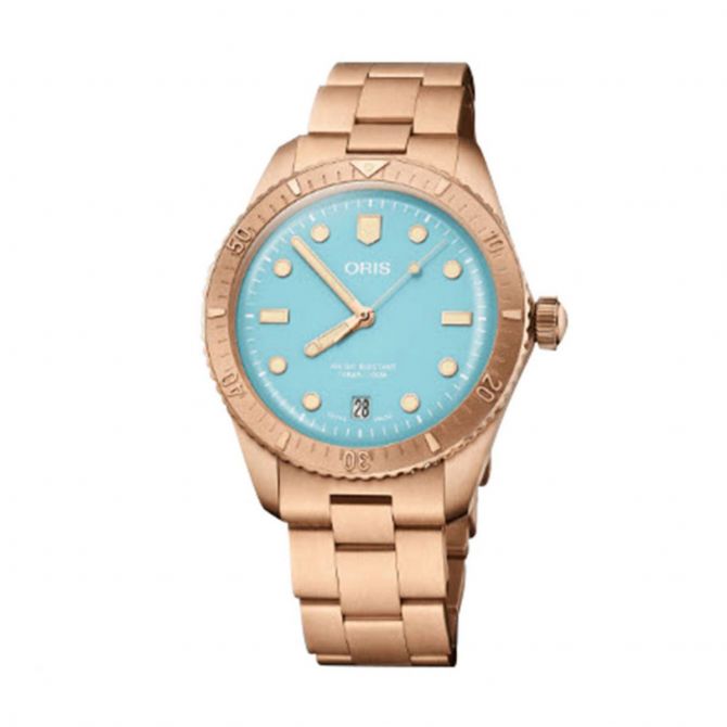 Oris Watches Divers Sixty-Five 38mm Watch, Sky Blue Dial