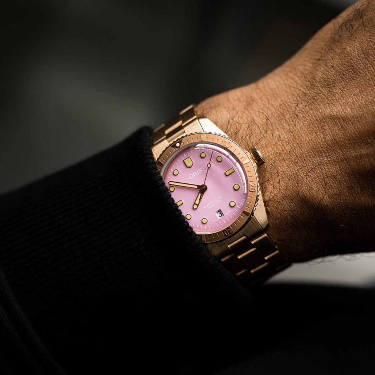 Oris Watches Divers Sixty-Five 38mm Watch, Lipstick Pink Dial