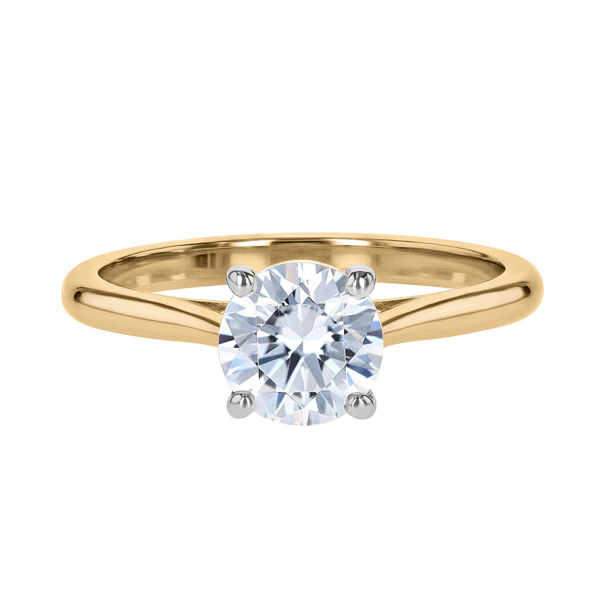 18K Gold New Aire Solitaire Engagement Ring Setting