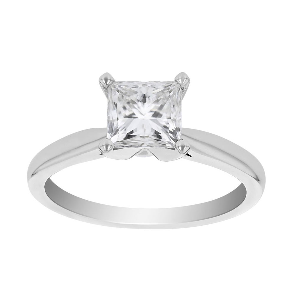 ALTR Lab Grown Princess Cut Diamond Solitaire Engagement Ring in White Gold, 1.52 ct
