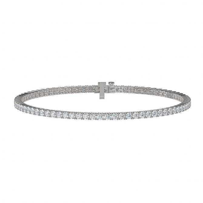 By Bonnie Jewelry | Lab Grown 4ct Round Diamond Tennis Bracelet