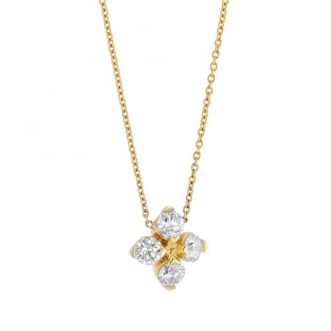 A♡ David Yurman Heart Amulet in 18K Gold & Diamonds
