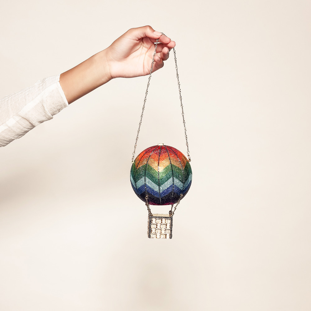 Judith Leiber Hot Air Balloon Rainbow Clutch