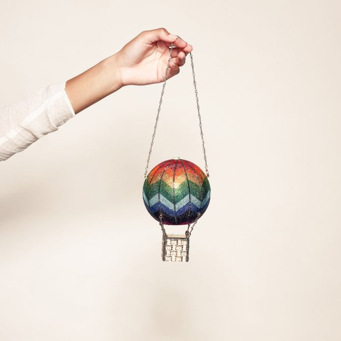 Judith Leiber Hot Air Balloon Rainbow Clutch | M185511