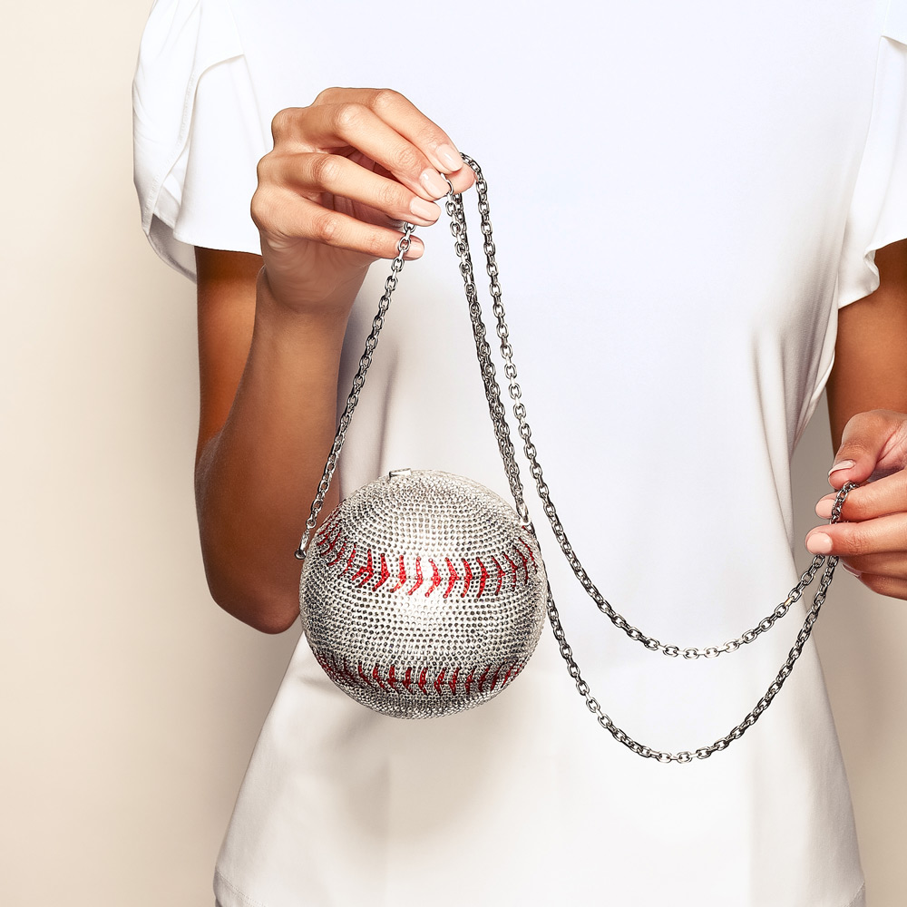 Judith Leiber Baseball Clutch Handbag
