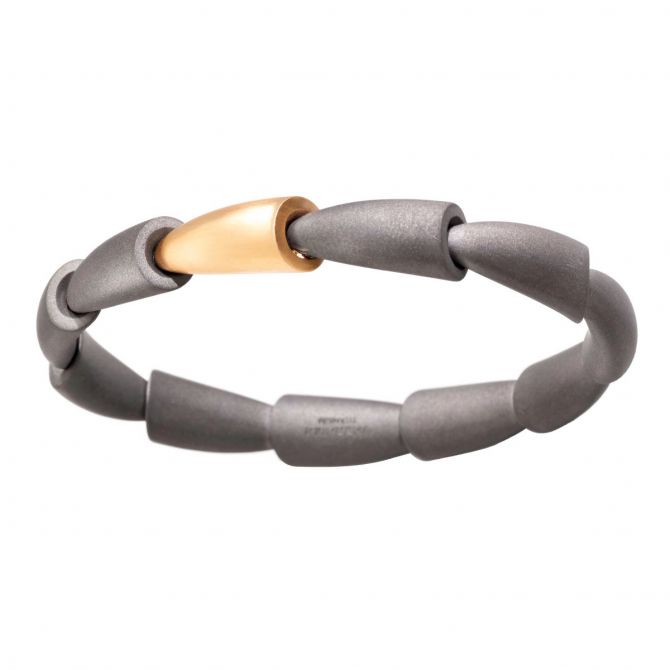 Vhernier Calla Titanium & Yellow Gold Bracelet